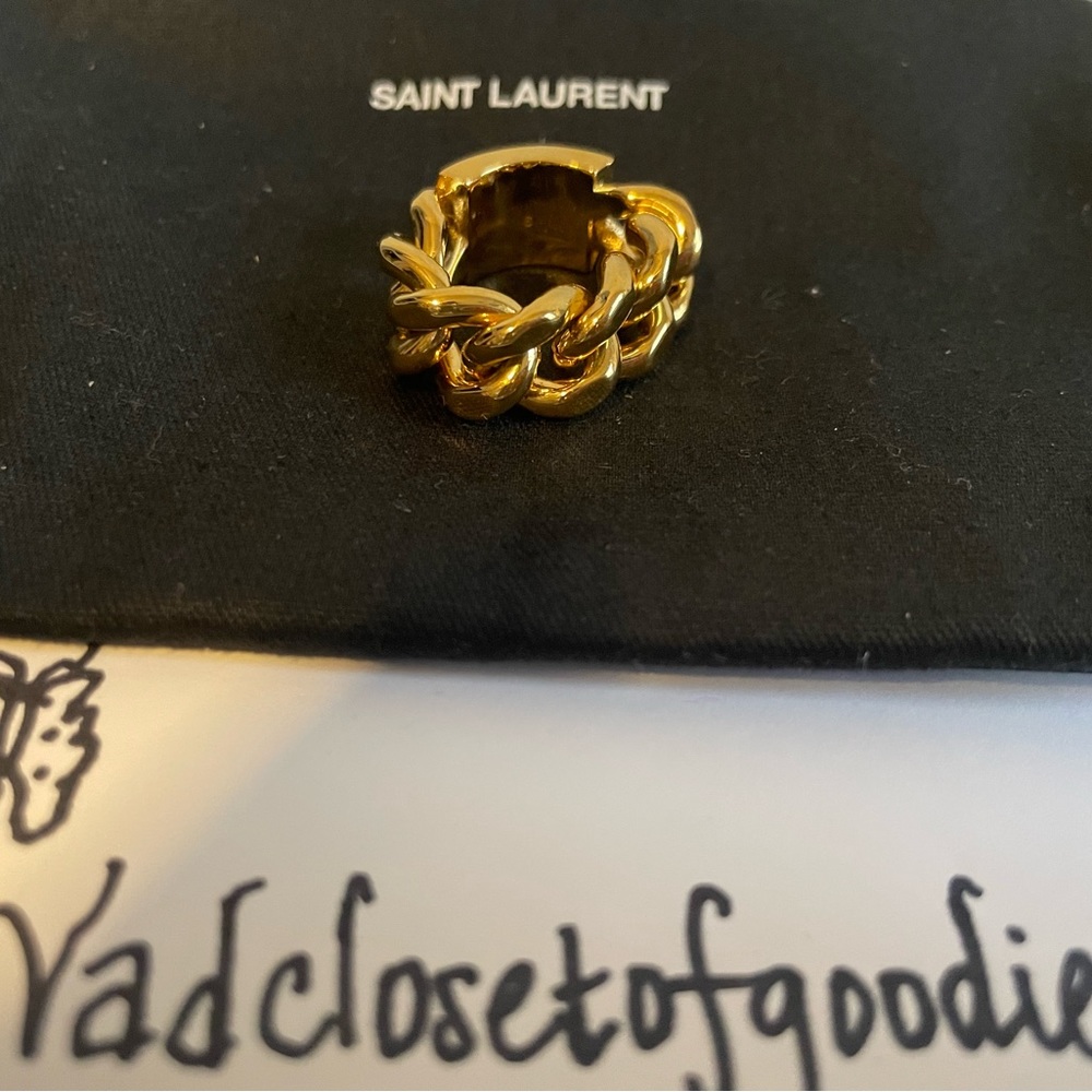 Saint Laurent Paris Curb Link Chain ring - Picture 3 of 5
